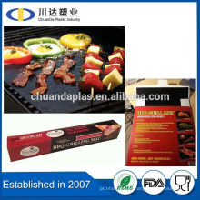 China fornecedor 13 x 16 polegadas pesados ​​0,2 milímetros churrasco churrasqueira tal como visto na TV, churrasqueira grill mat com FDA e certificado LFGB